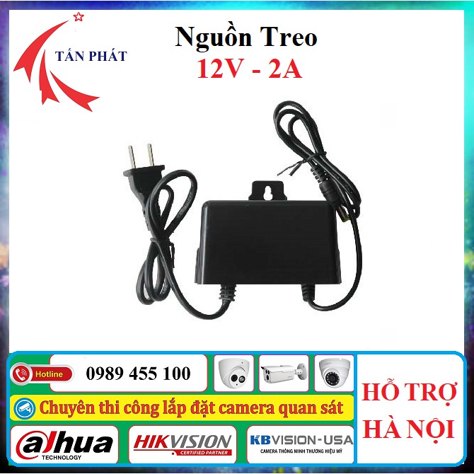 Nguồn Camera 12V - 2A Treo Ngoài Trời